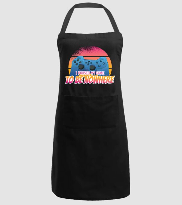 I paused my game to be nowhere model negru pe tricou