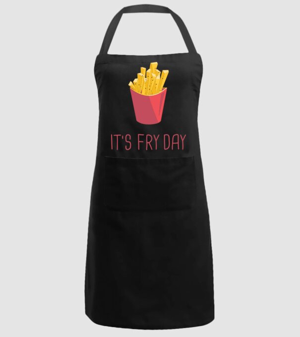 'It''s Fry Day' model negru pe tricou