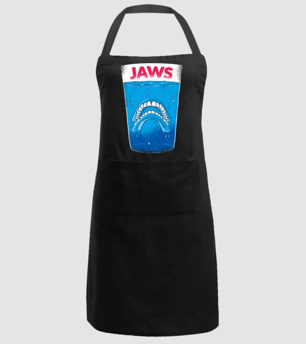 Jaws dinți tricou parodie model negru pe tricou