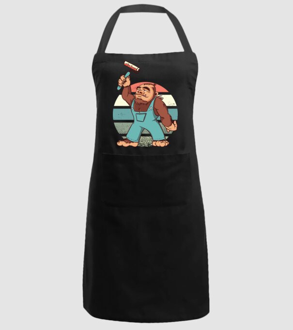 Zugrav Yeti model negru pe tricou