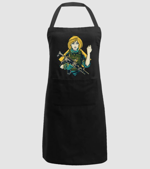 Fată Soldat model negru pe tricou