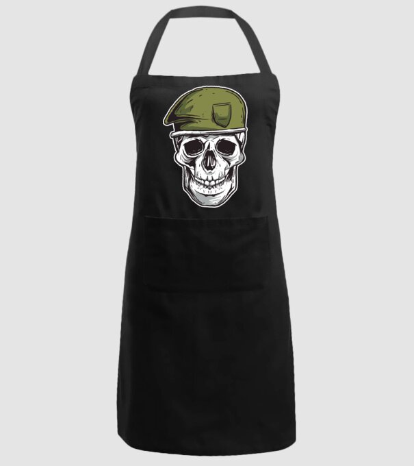 Craniu Soldat model negru pe tricou