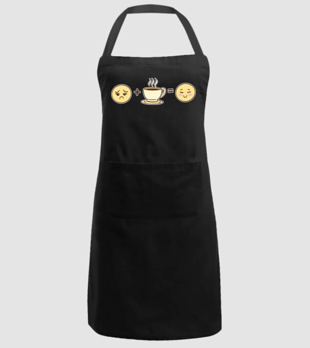Cafea Fericire model negru pe tricou