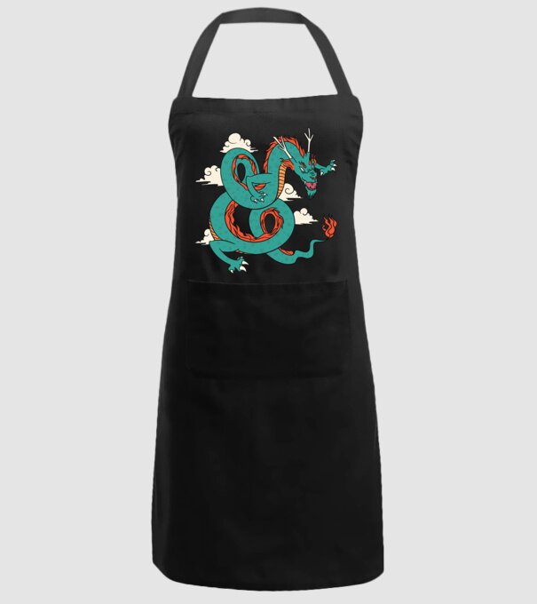 Dragon Chinez model negru pe tricou