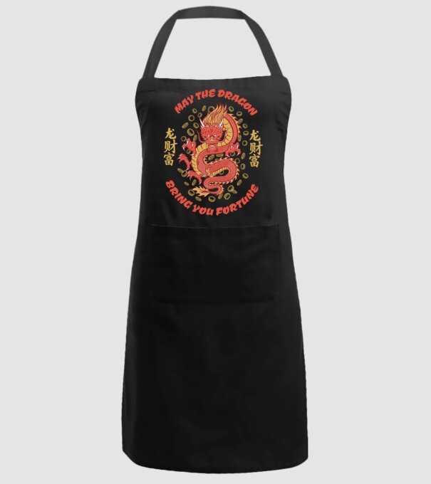 Dragon chinezesc norocos model negru pe tricou