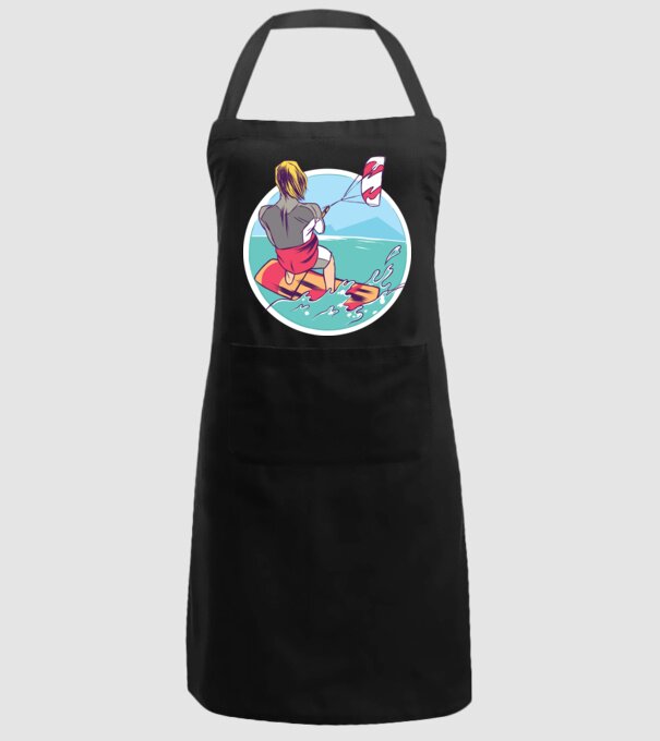Kite Surf model negru pe tricou