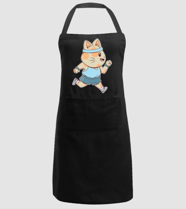 Pisică Jogging model negru pe tricou