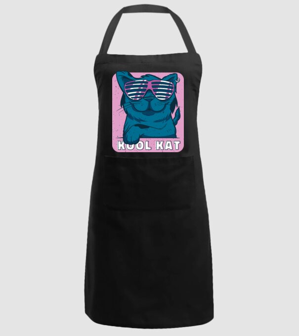 Kool Cat - Pisică Cool model negru pe tricou