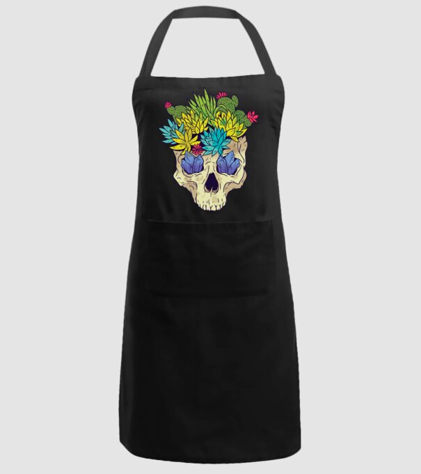 Craniu Cactuși model negru pe tricou