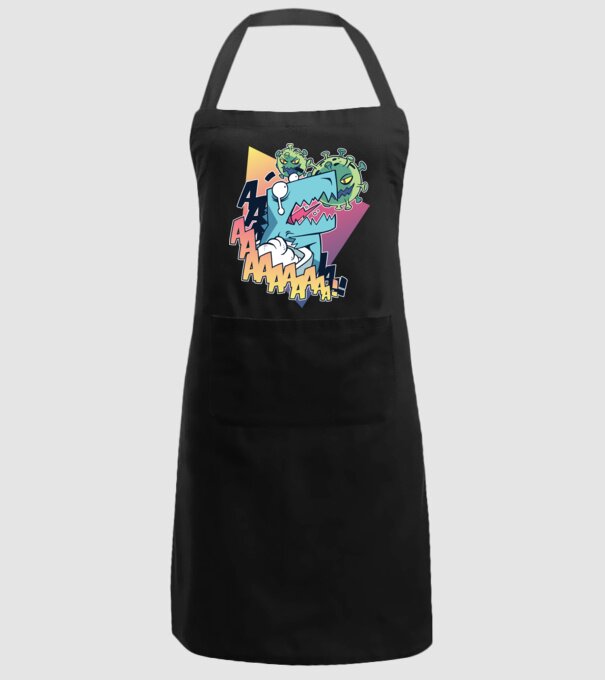 Covid Dino model negru pe tricou