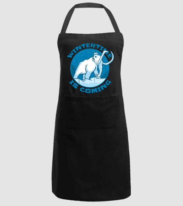 Vine Iarna Mamut model negru pe tricou