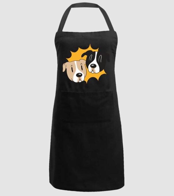 Capete de câini model negru pe tricou