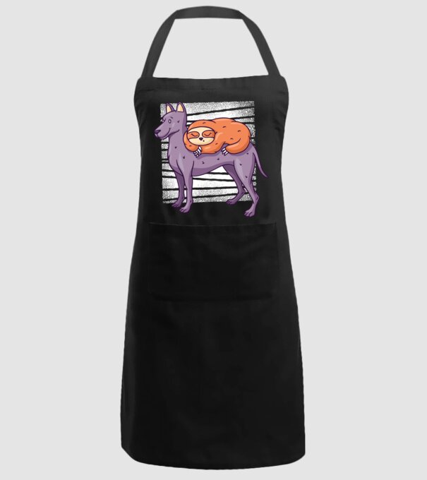 Leneș pe câine model negru pe tricou