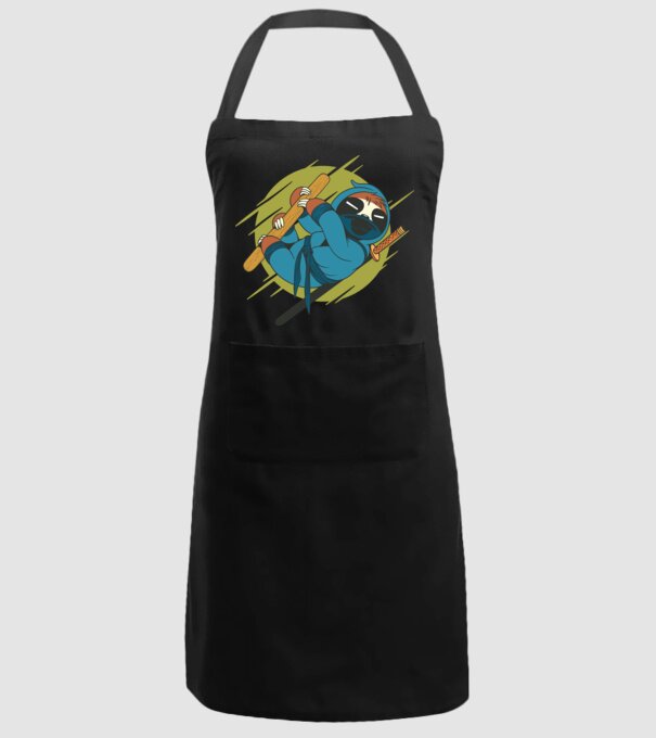 Ninja Leneș model negru pe tricou