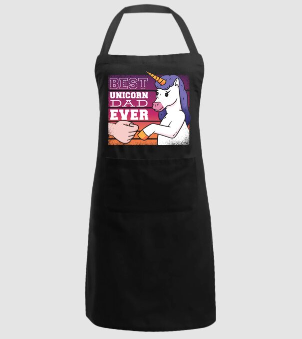 Cel mai bun Tată Unicorn model negru pe tricou