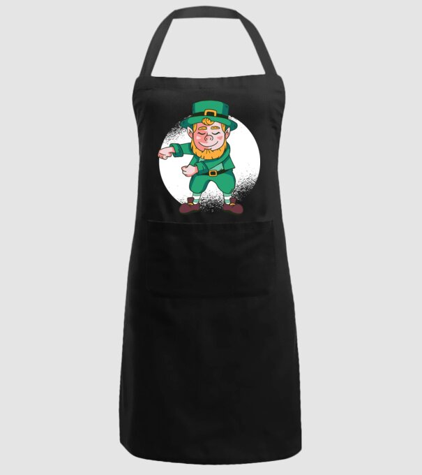 Leprechaun Floss - St. Patrick DAB dans model negru pe tricou