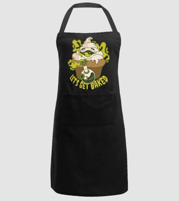 'Let''s Get Baked' model negru pe tricou