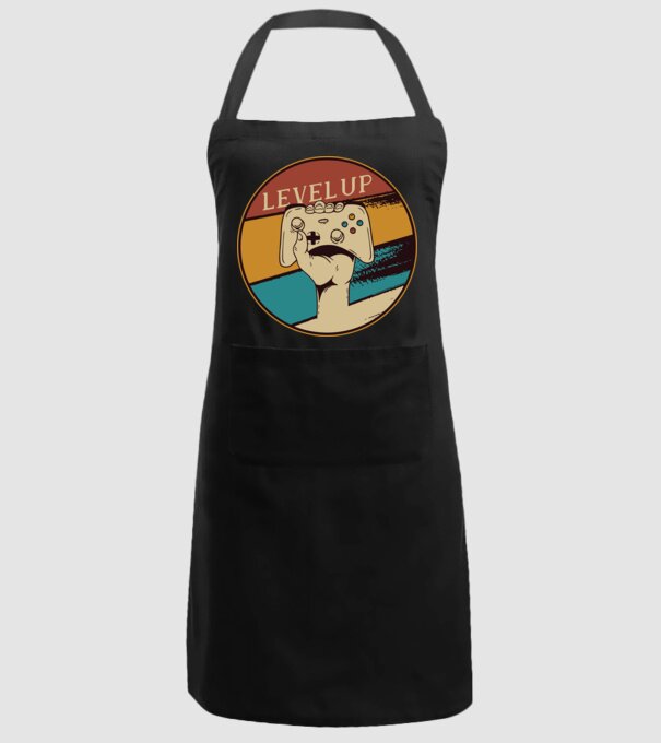 Level up - Trecere nivel Gamer model negru pe tricou