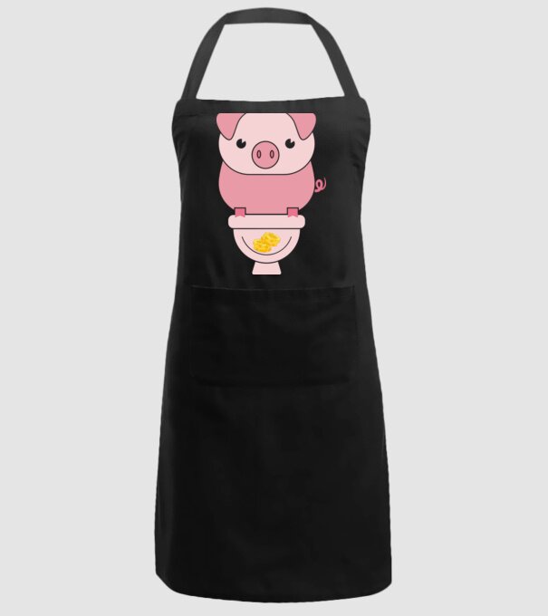 Little Pig model negru pe tricou