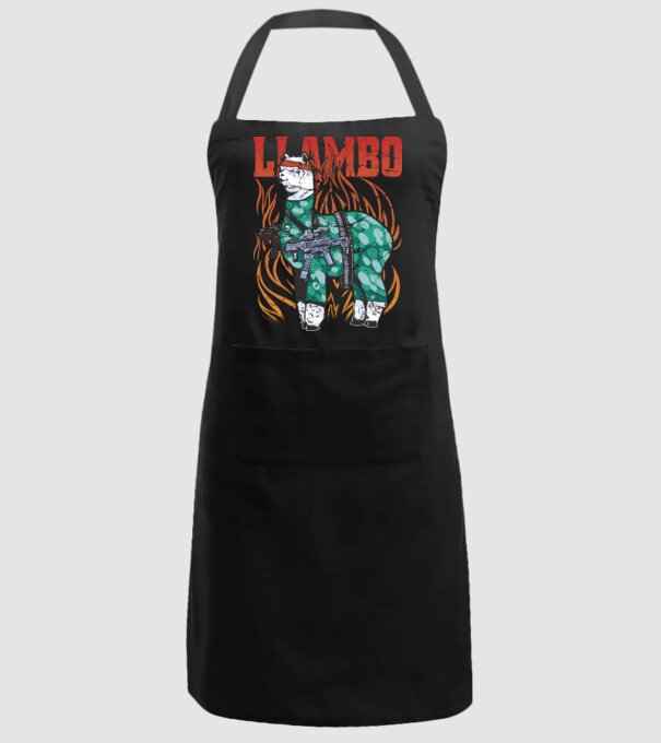 Llambo Lama model negru pe tricou