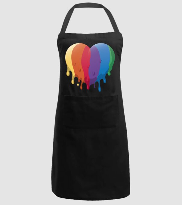LGBTQ Inimă model negru pe tricou