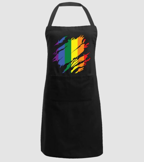 Steag LGBTQ model negru pe tricou