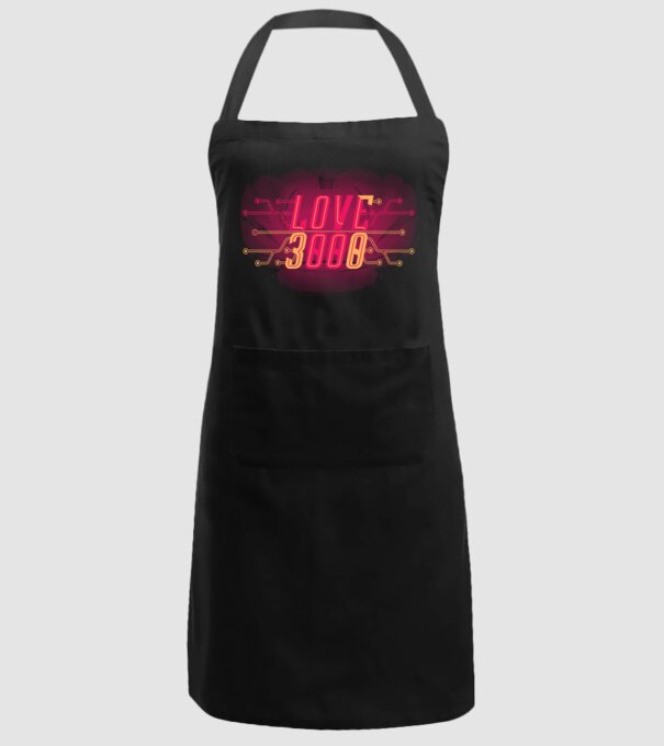 Love 3000 model negru pe tricou