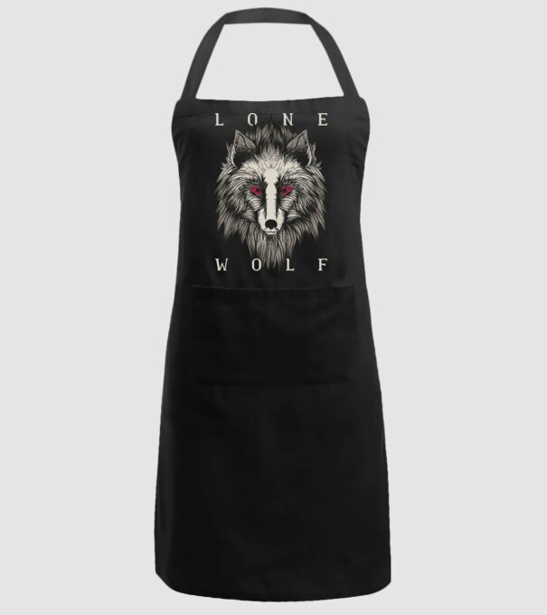 Lup Singuratic model negru pe tricou