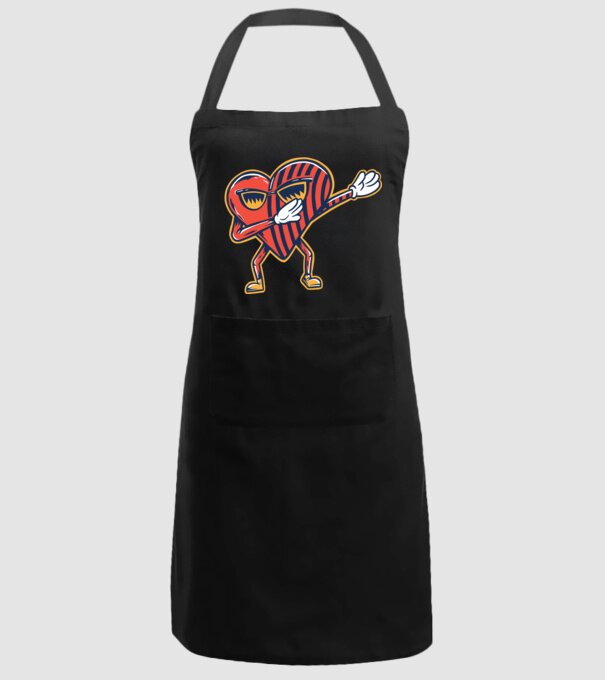 Inimă DAB cărți de joc maghiare model negru pe tricou