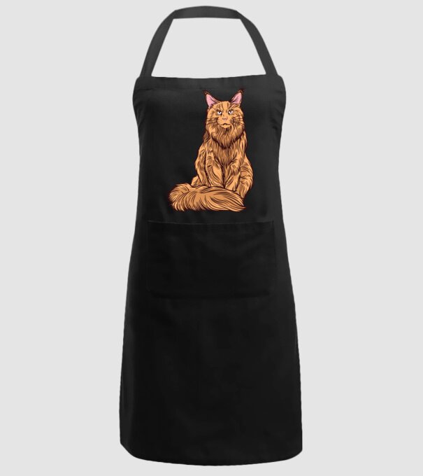 Pisică Maine Coon model negru pe tricou