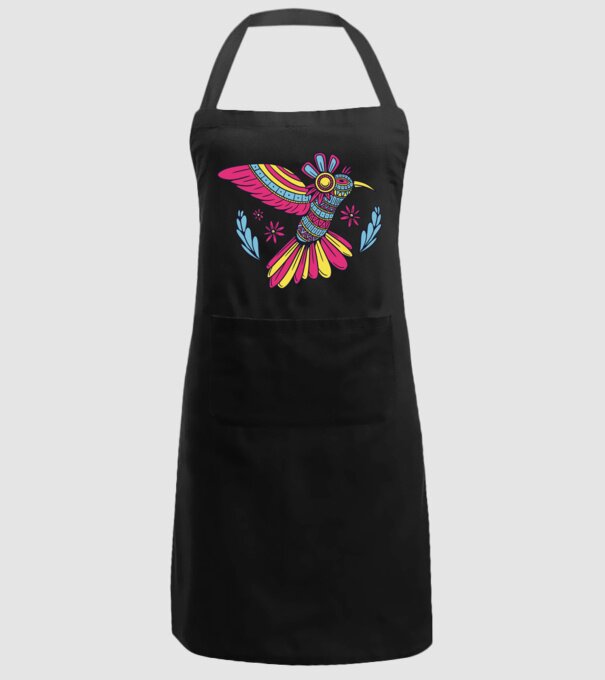 Mandala Colibri model negru pe tricou
