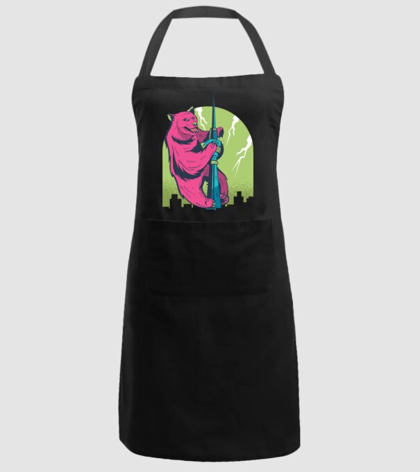 Turn Urs model negru pe tricou