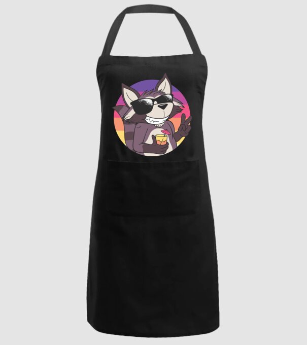 Raton cool model negru pe tricou