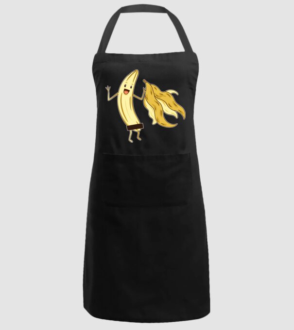 Banană goală model negru pe tricou