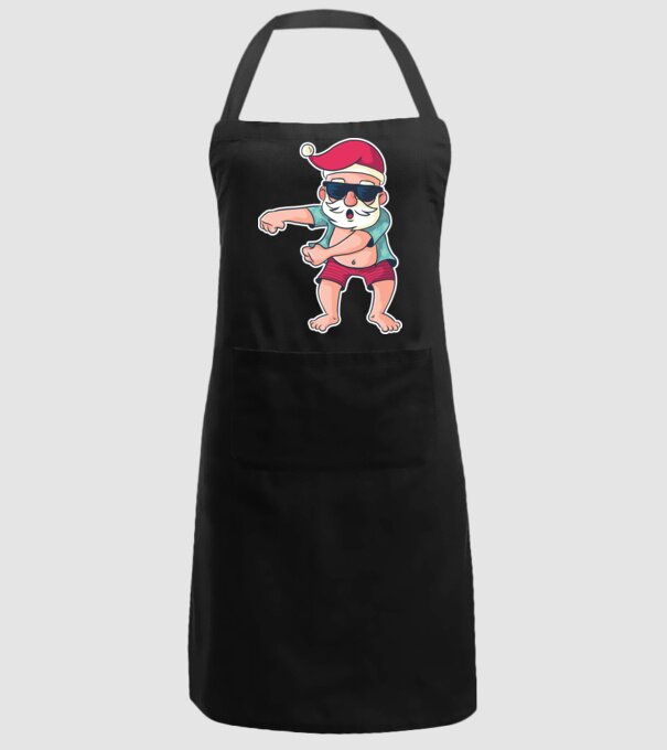 Moș Crăciun dans Floss DAB model negru pe tricou