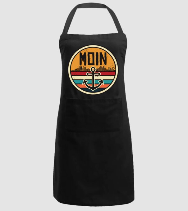 Ancoră Moin model negru pe tricou