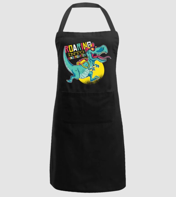 De acum încolo, voi urla în grădiniță cu Dinozaur model negru pe tricou