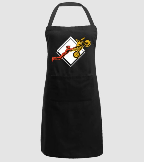 Săritură motocicletă model negru pe tricou