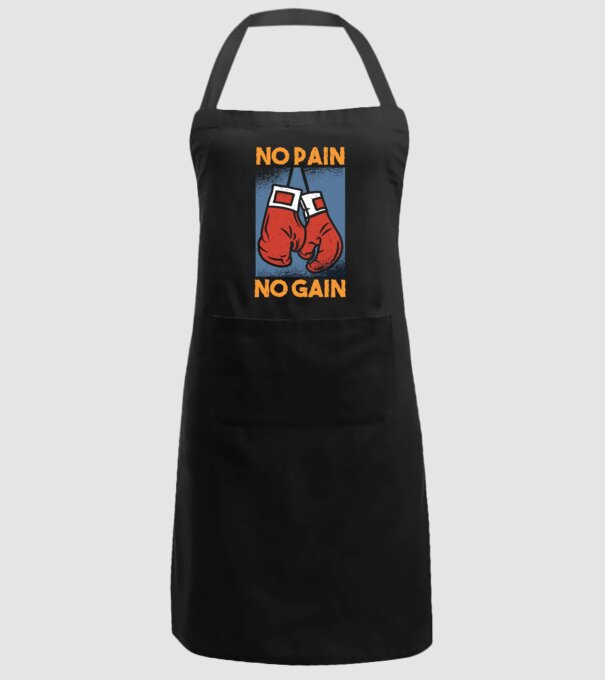 No pain no gain box model negru pe tricou