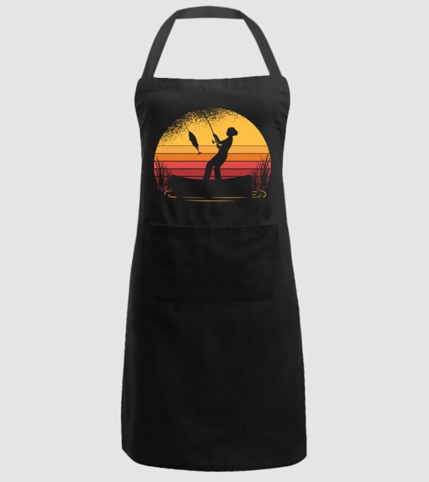 Femeie Pescar model negru pe tricou