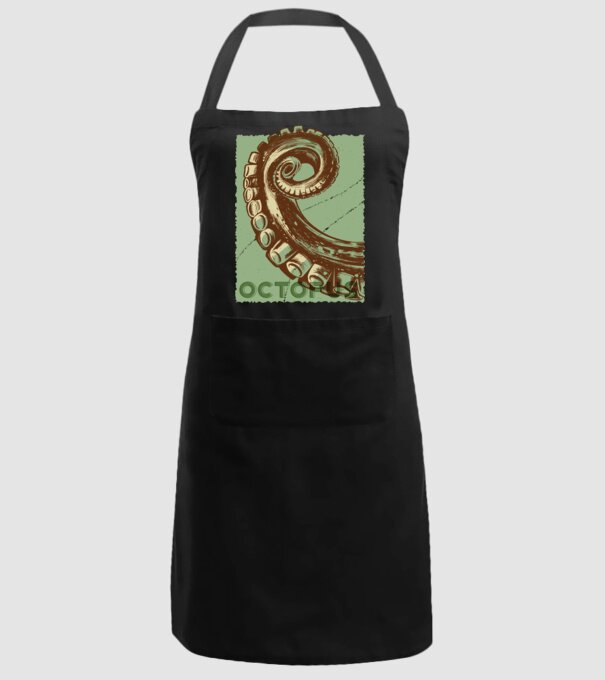 Caracatiță Octopus model negru pe tricou