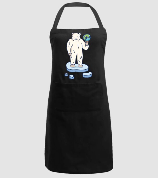 Topirea gheții cu urs polar model negru pe tricou