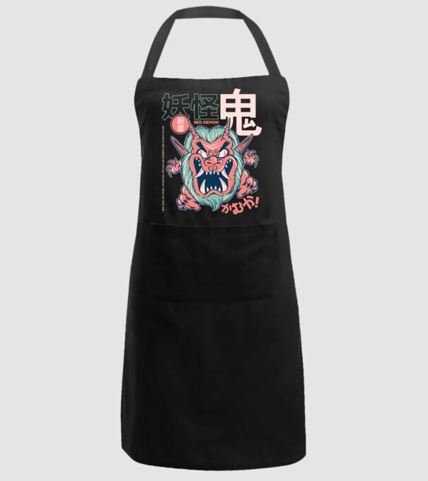 Oni Yokai Anime model negru pe tricou