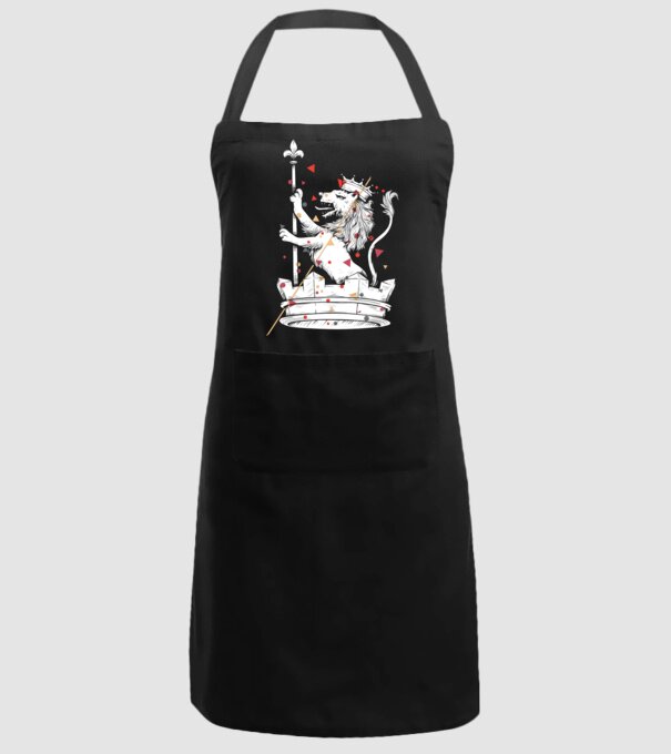 Leu Coroană model negru pe tricou