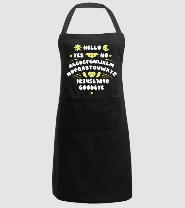 Motiv Ouija model negru pe tricou