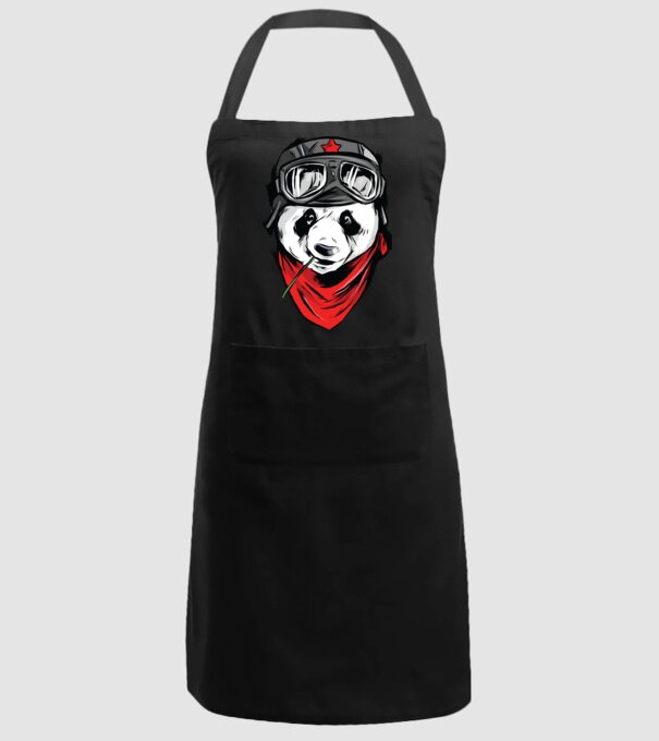 Panda Gerilla model negru pe tricou