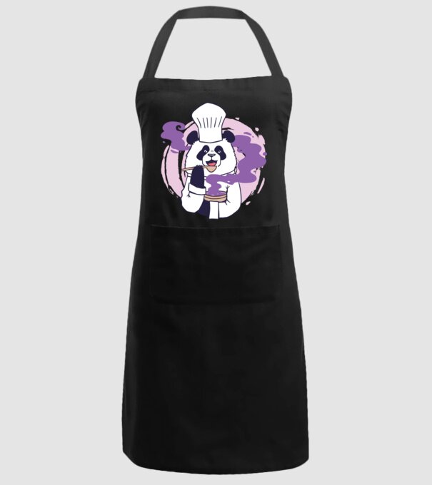 Panda Chef model negru pe tricou