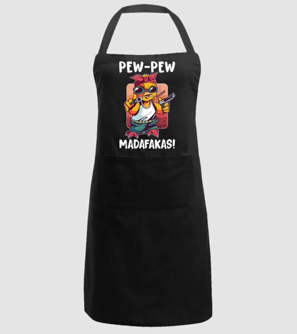 Pew Pew Pew Madafakas Pui model negru pe tricou
