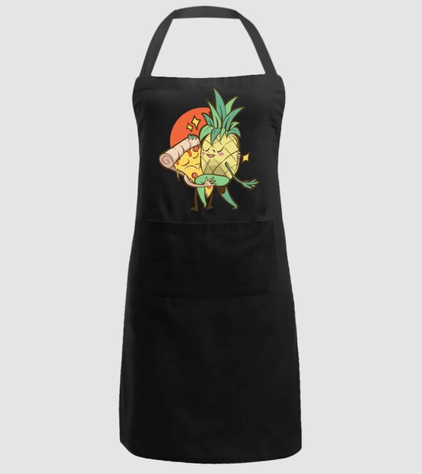 Pizza Ananas Dans model negru pe tricou