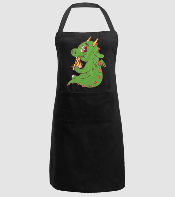 Pizza Dino model negru pe tricou
